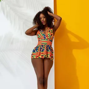 kente printed bikinis