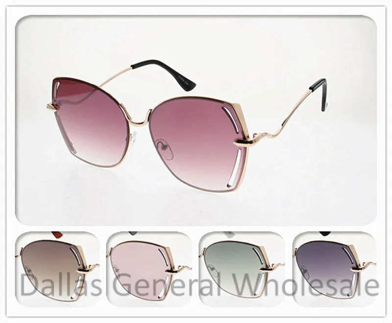 Ladies Over Size Wings Shaped Sunglasses Wholesale