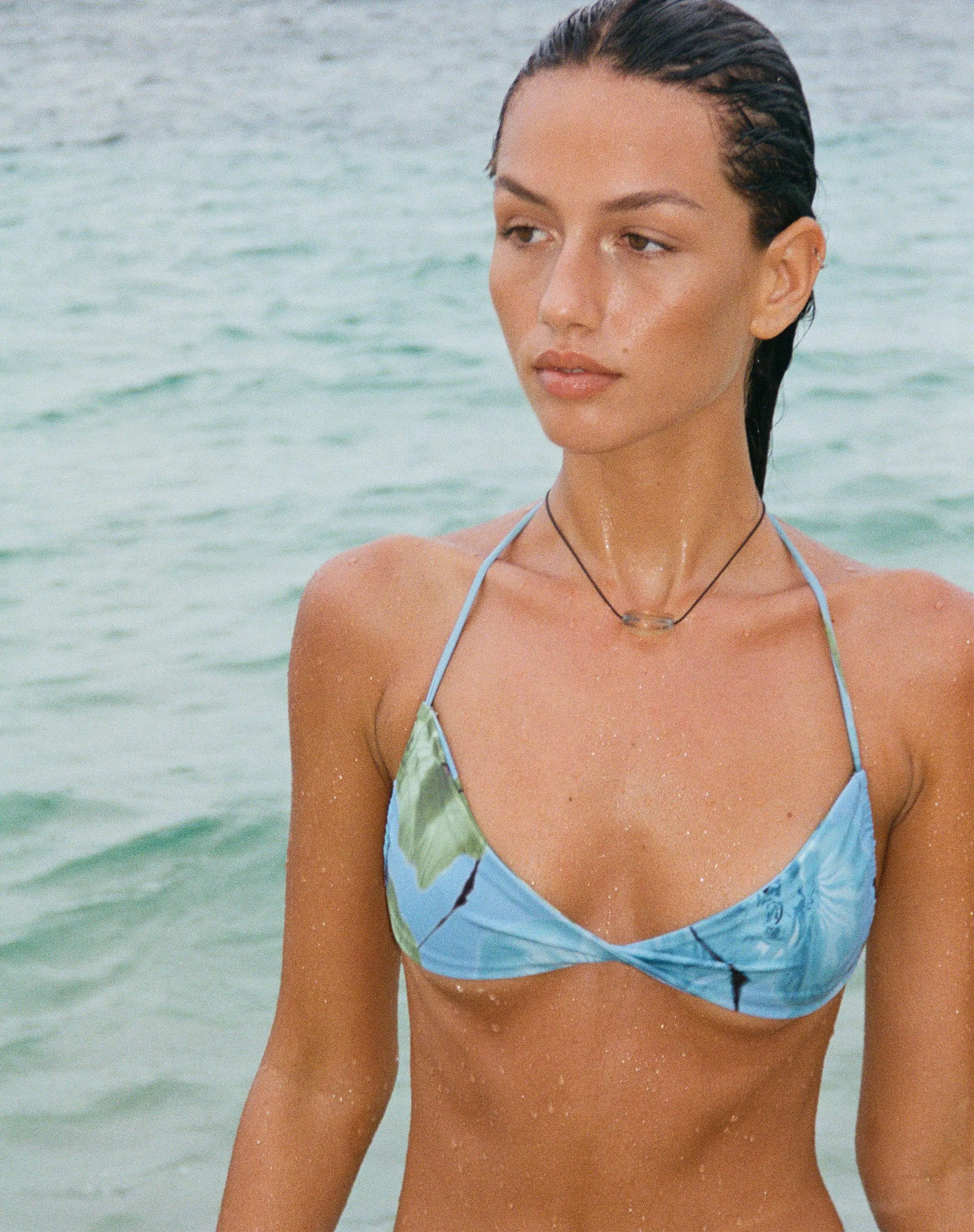 Laufey Bikini Top in Blurred Orchid Blue
