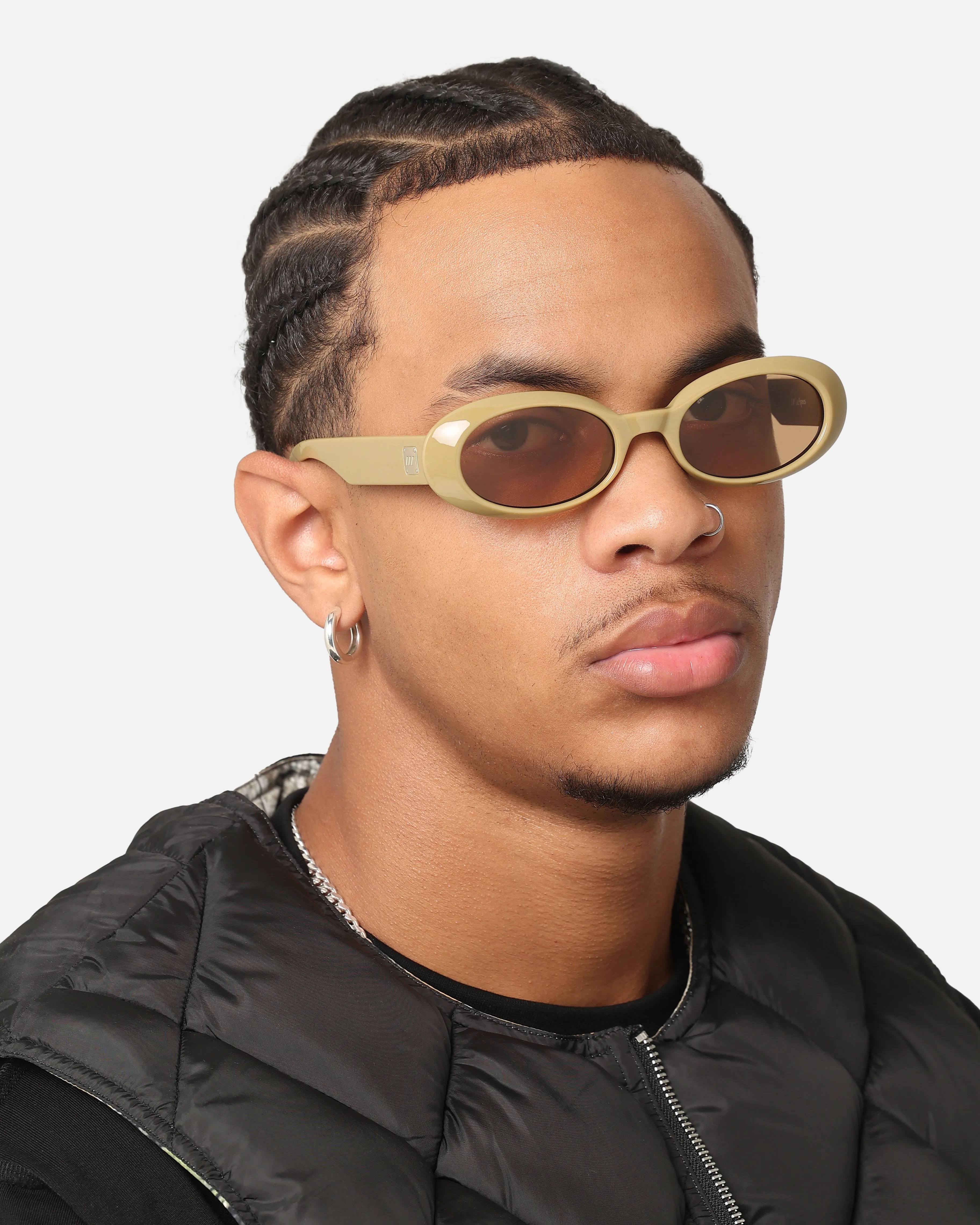 Le Specs Work It Sunglasses Taupe