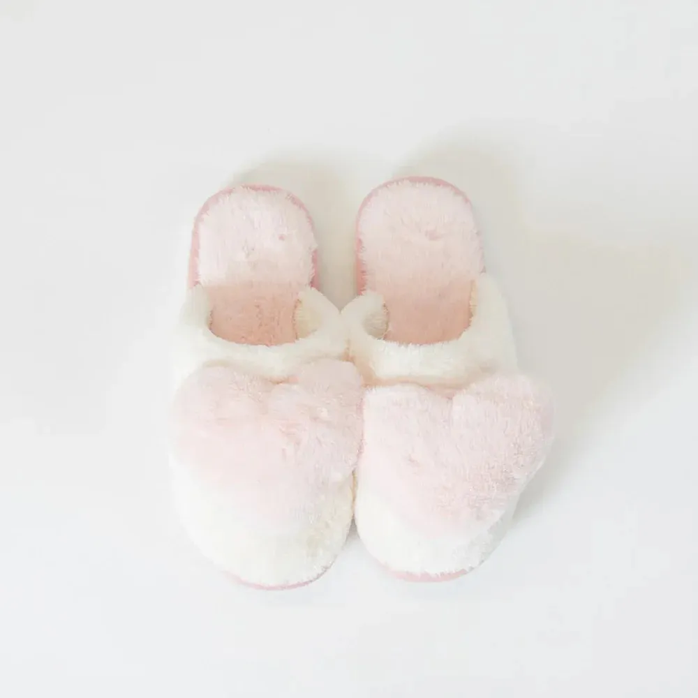 Lyla & Luxe Printed Sherpa Slides