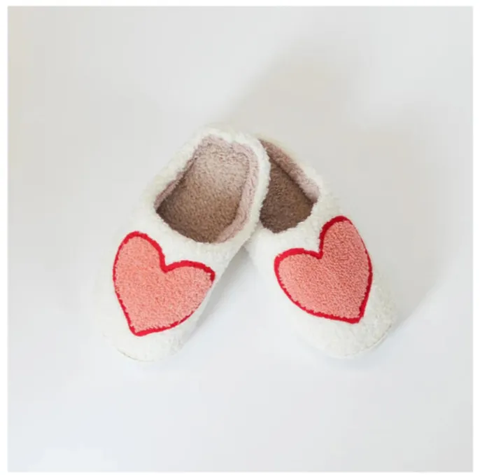 Lyla & Luxe Printed Sherpa Slides