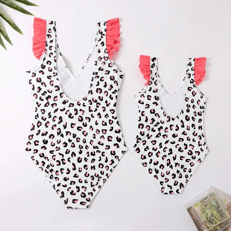 Matching Family Swimsuit Leopard Print Swimsuit