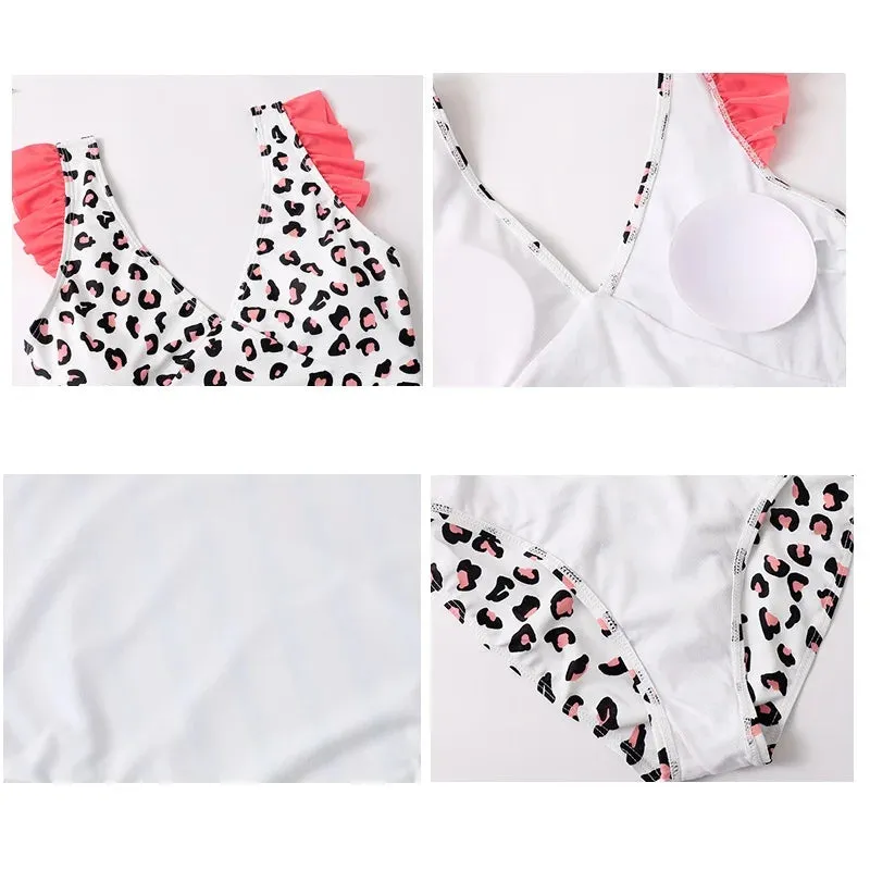 Matching Family Swimsuit Leopard Print Swimsuit