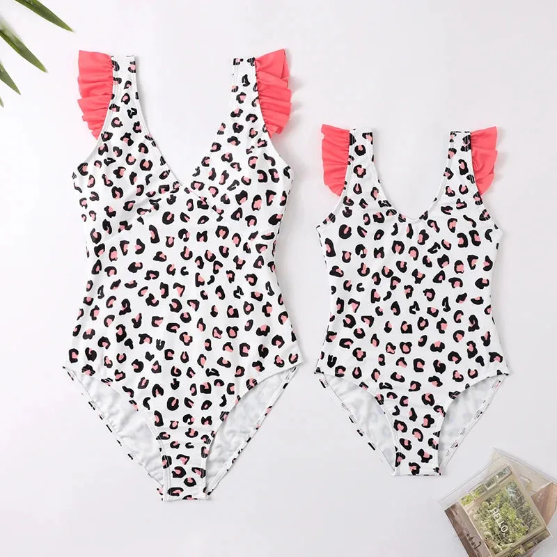 Matching Family Swimsuit Leopard Print Swimsuit
