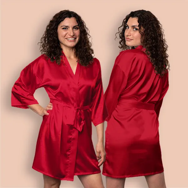 Mi Amor Personalized Robes - Interlocking Hearts Design - Custom Robes for Womens & Womens Plus