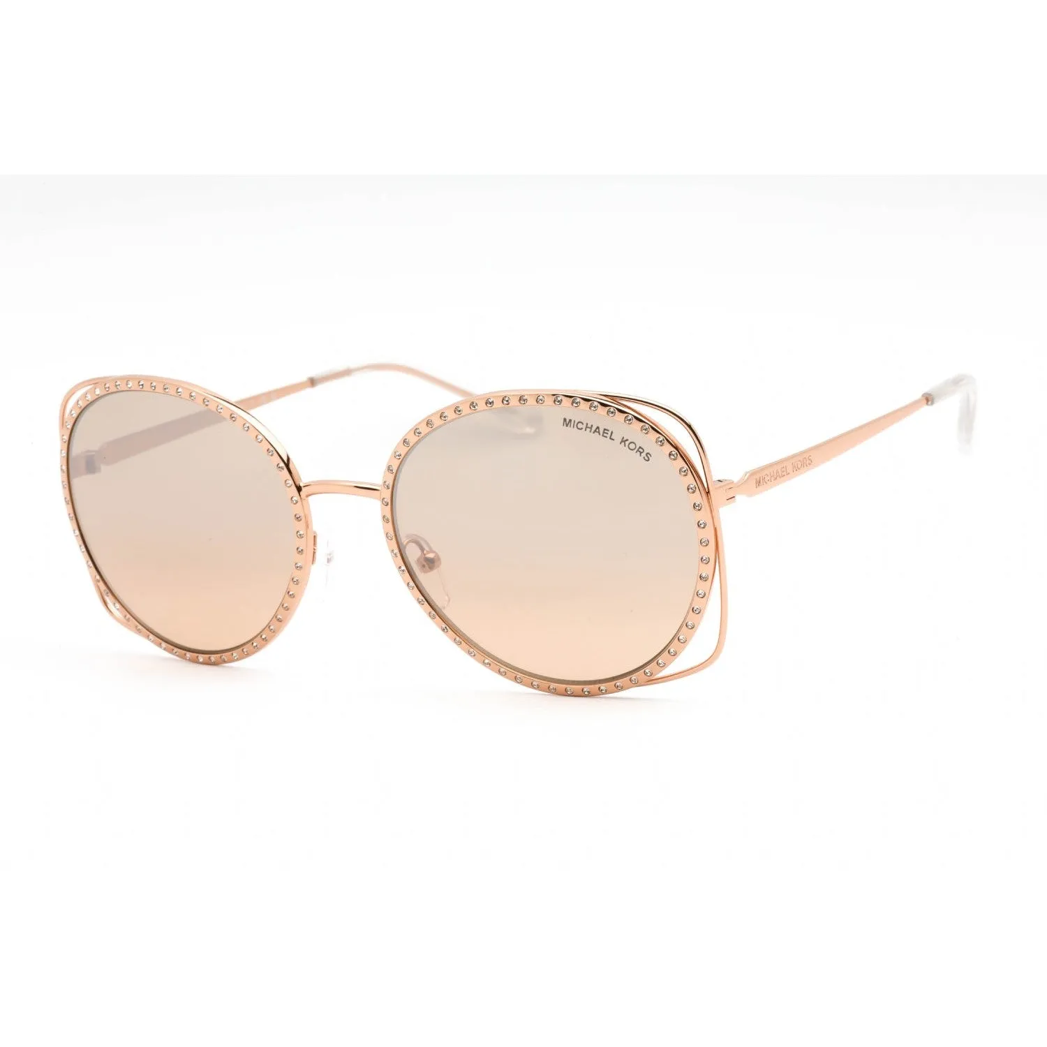 Michael Kors 0MK1118B Sunglasses Rose Gold / Silver Khaki Gold Mirror Women's