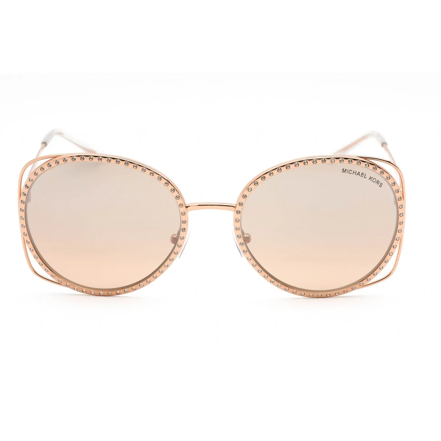 Michael Kors 0MK1118B Sunglasses Rose Gold / Silver Khaki Gold Mirror Women's