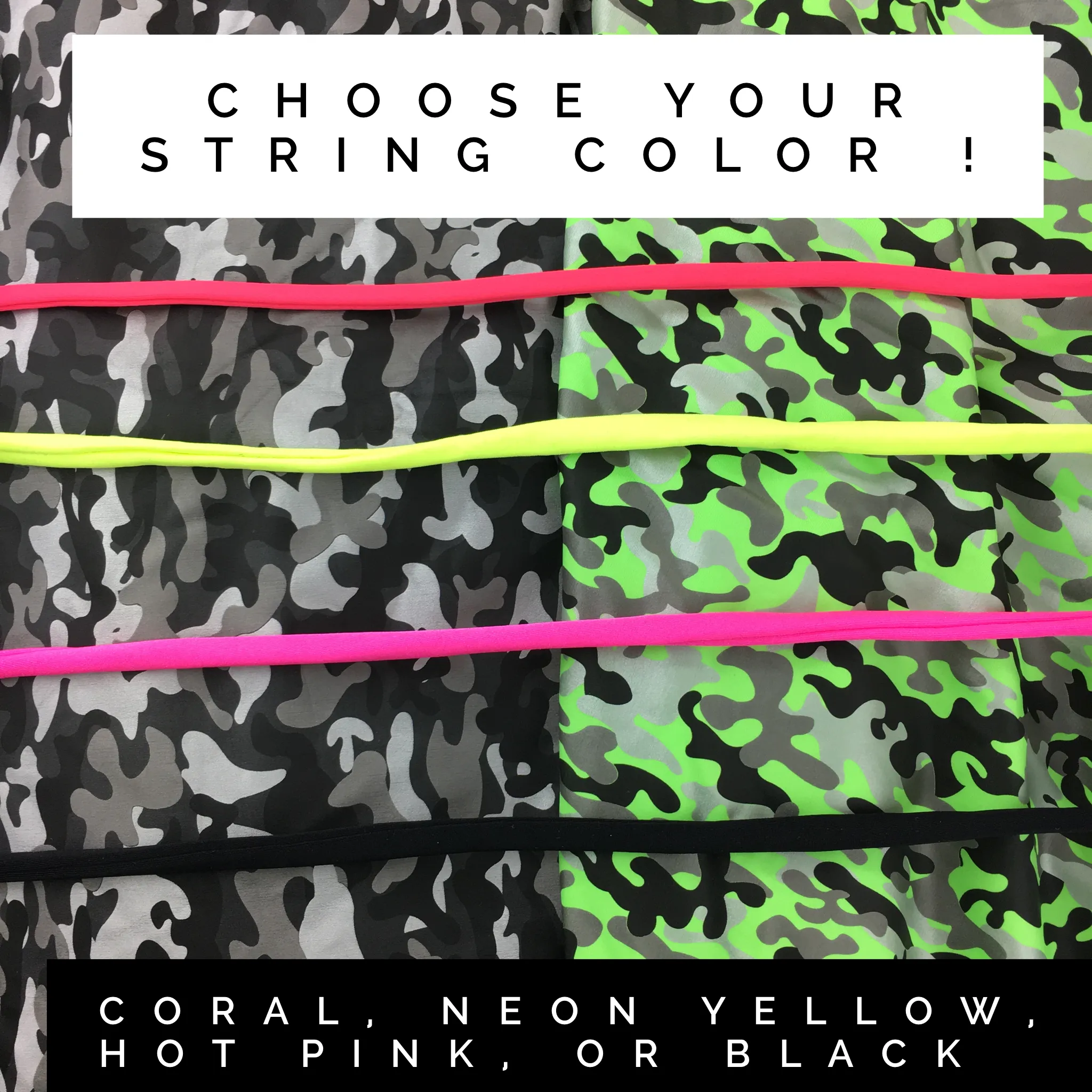 Neon Green/Grey Metallic Camo/Camouflage Multistring "Limited time $79.99 (custom) *** Sale Price is for this fabric or black grey metallic camo ONLY