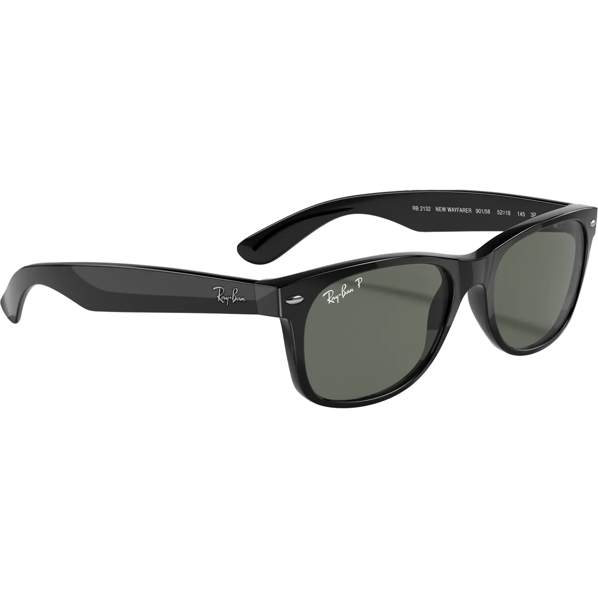 New Wayfarer L - Black/G-15 Green