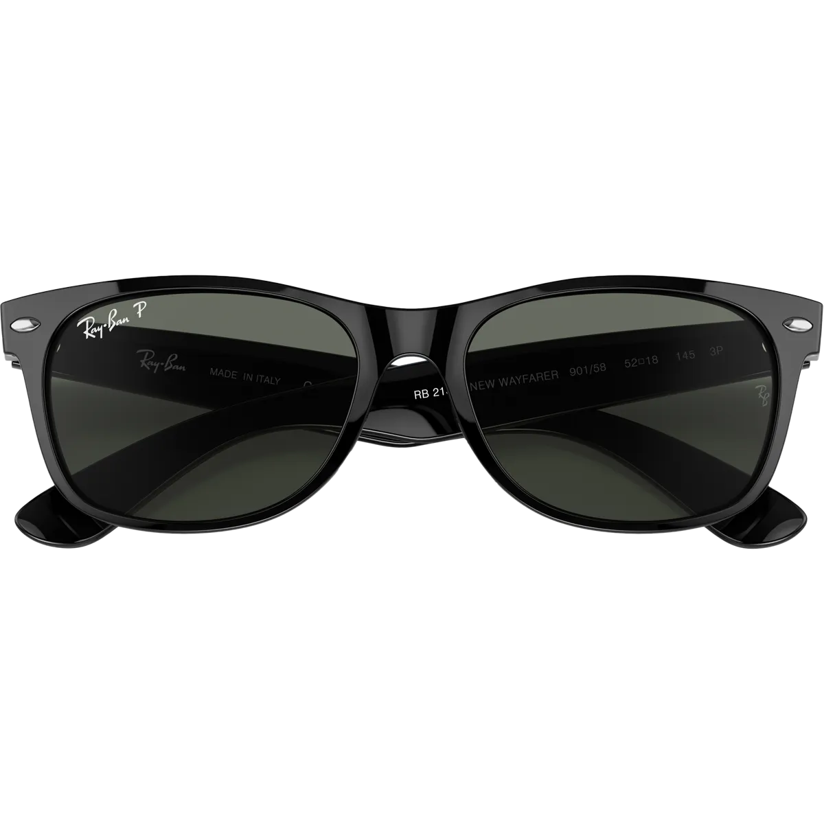 New Wayfarer L - Black/G-15 Green