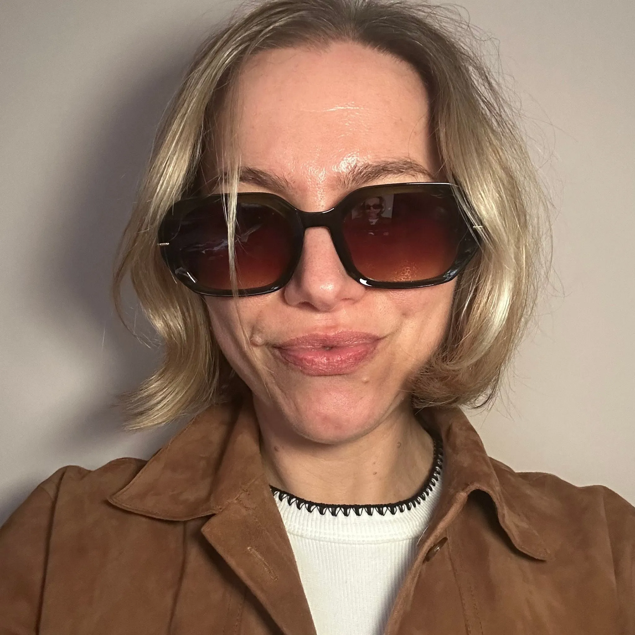 Oval Green Sunglasses