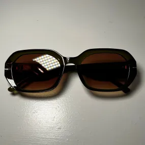 Oval Green Sunglasses