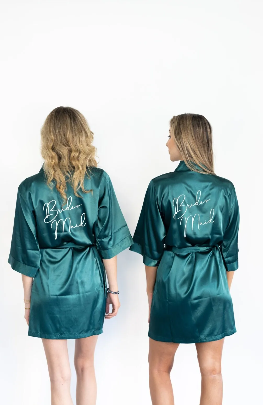 Personalized Bridesmaid Robes Emerald