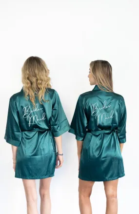 Personalized Bridesmaid Robes Emerald