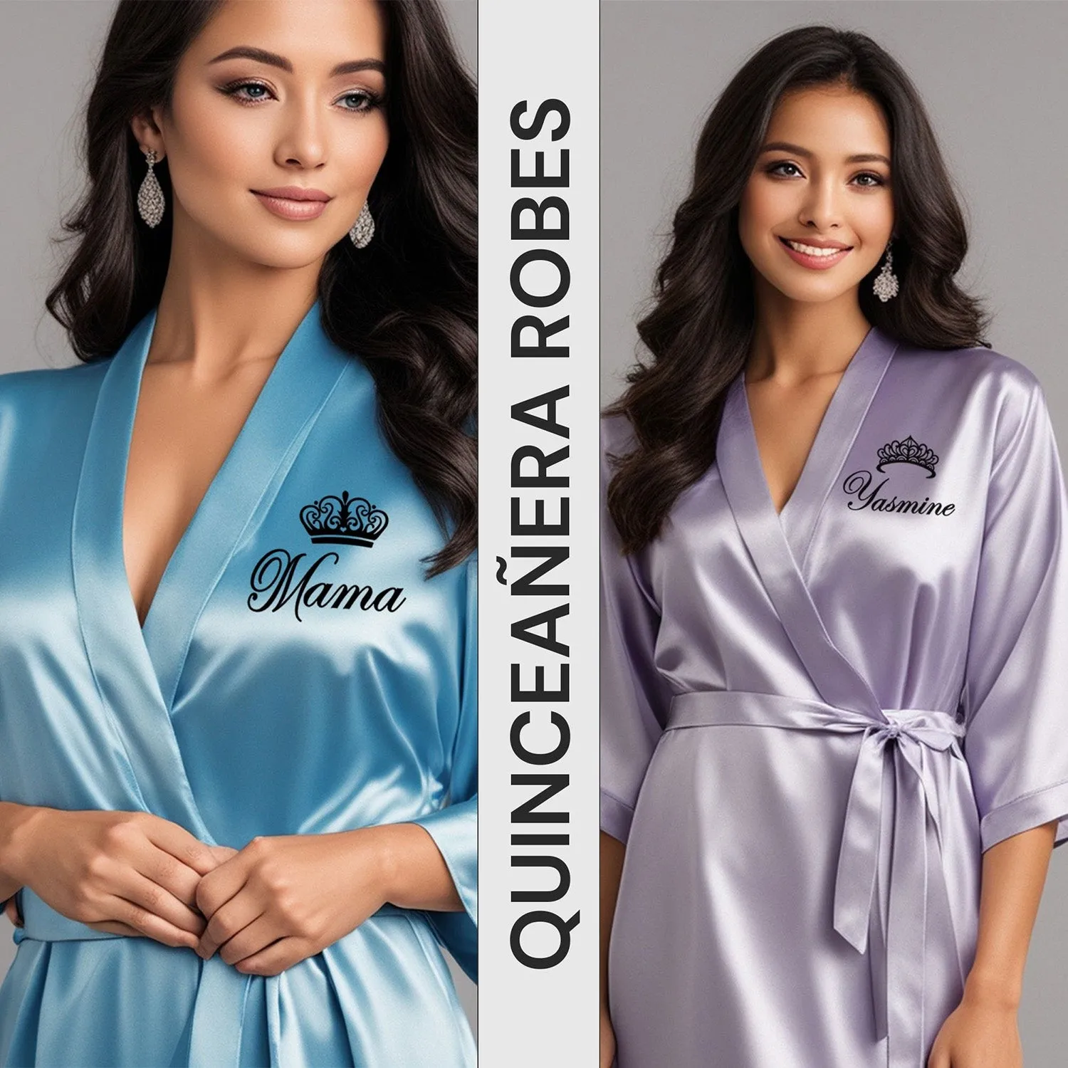 Personalized Lilac Mis Quince Años Robes