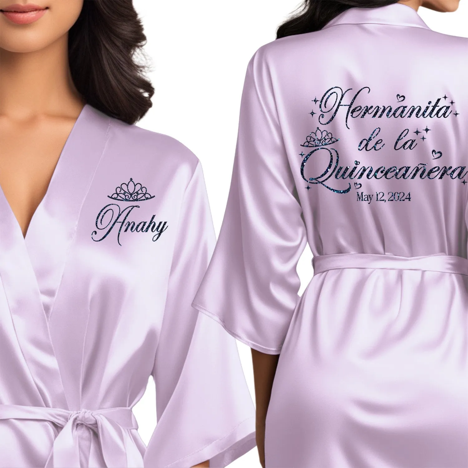 Personalized Lilac Mis Quince Años Robes