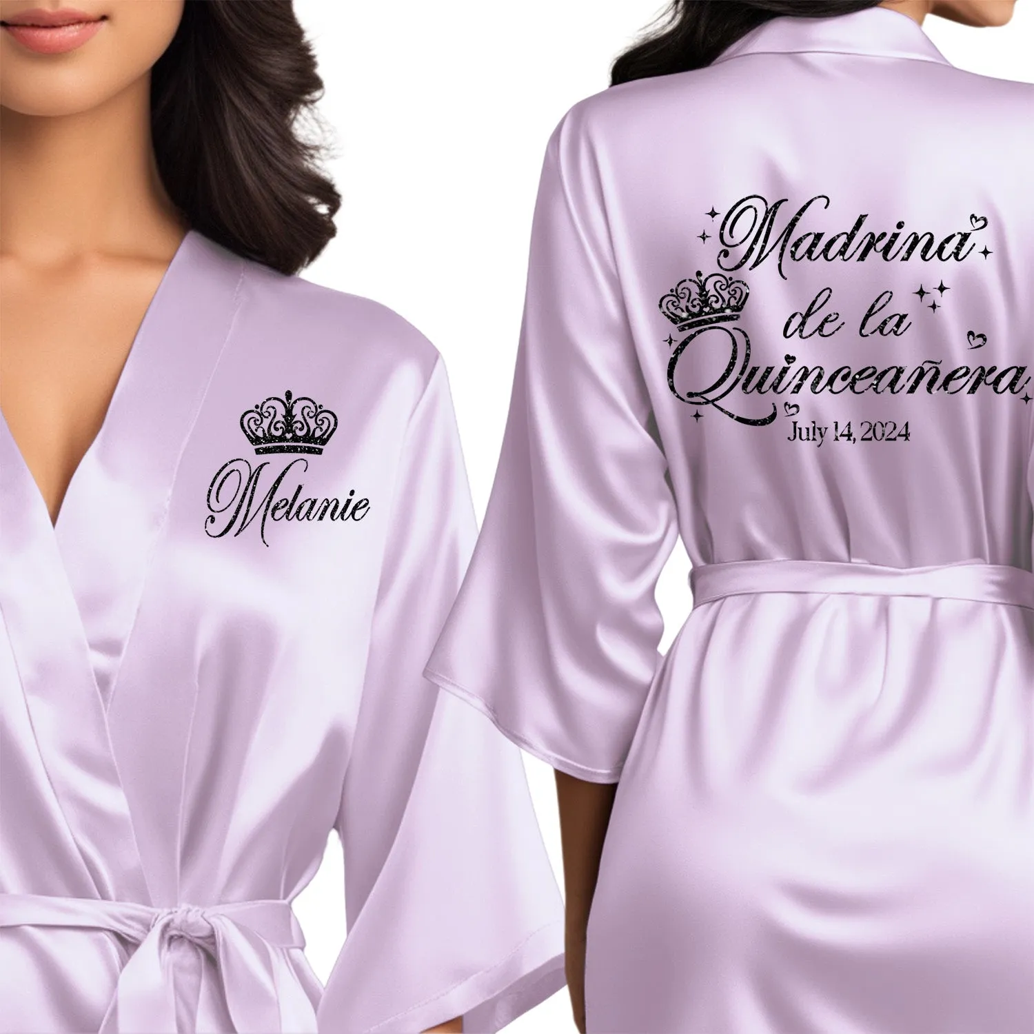 Personalized Lilac Mis Quince Años Robes