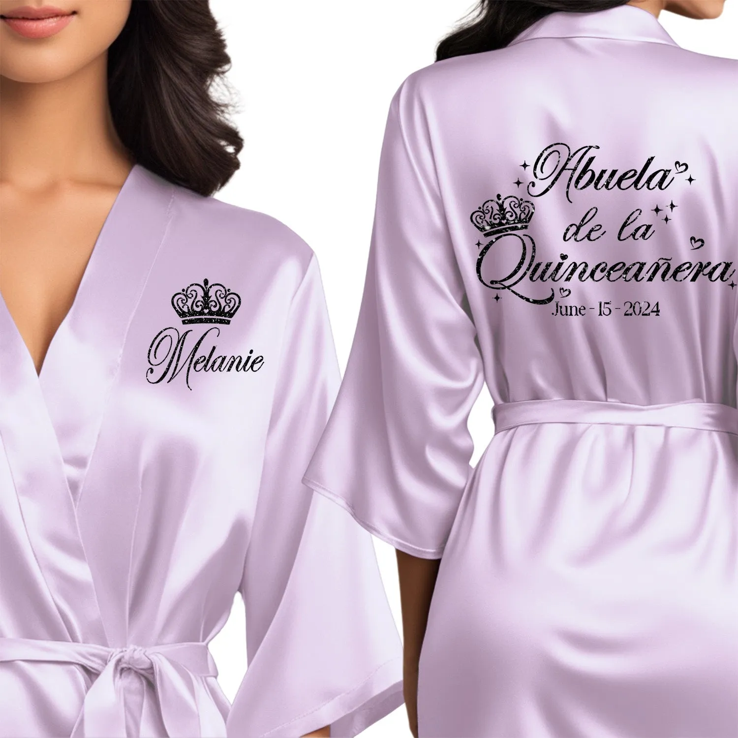 Personalized Lilac Mis Quince Años Robes