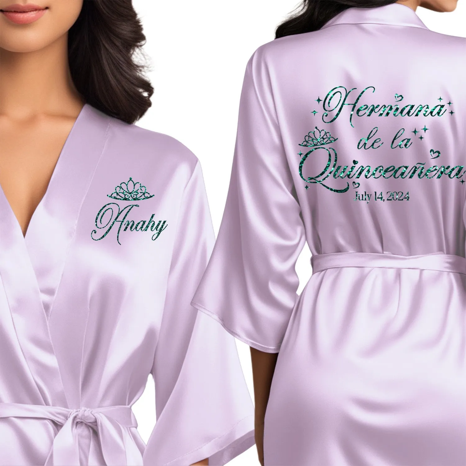 Personalized Lilac Mis Quince Años Robes