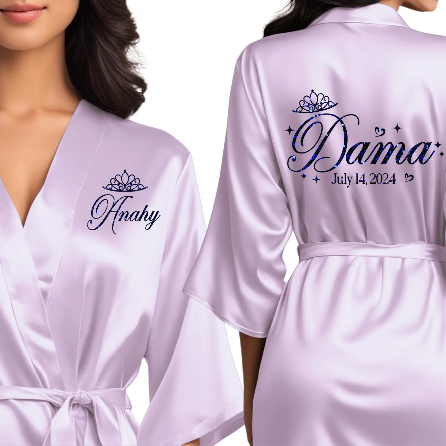 Personalized Lilac Mis Quince Años Robes