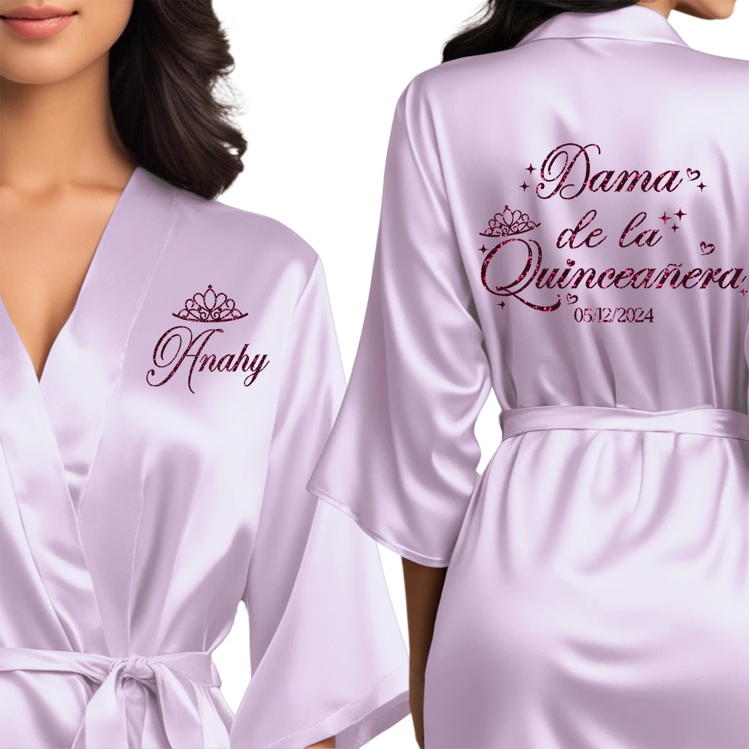 Personalized Lilac Mis Quince Años Robes