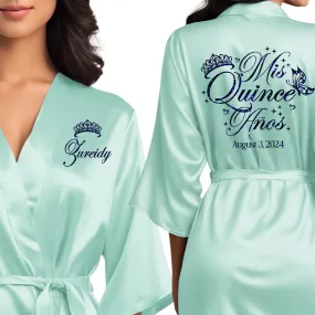 Personalized Mint Blue Mis Quince Años Robes