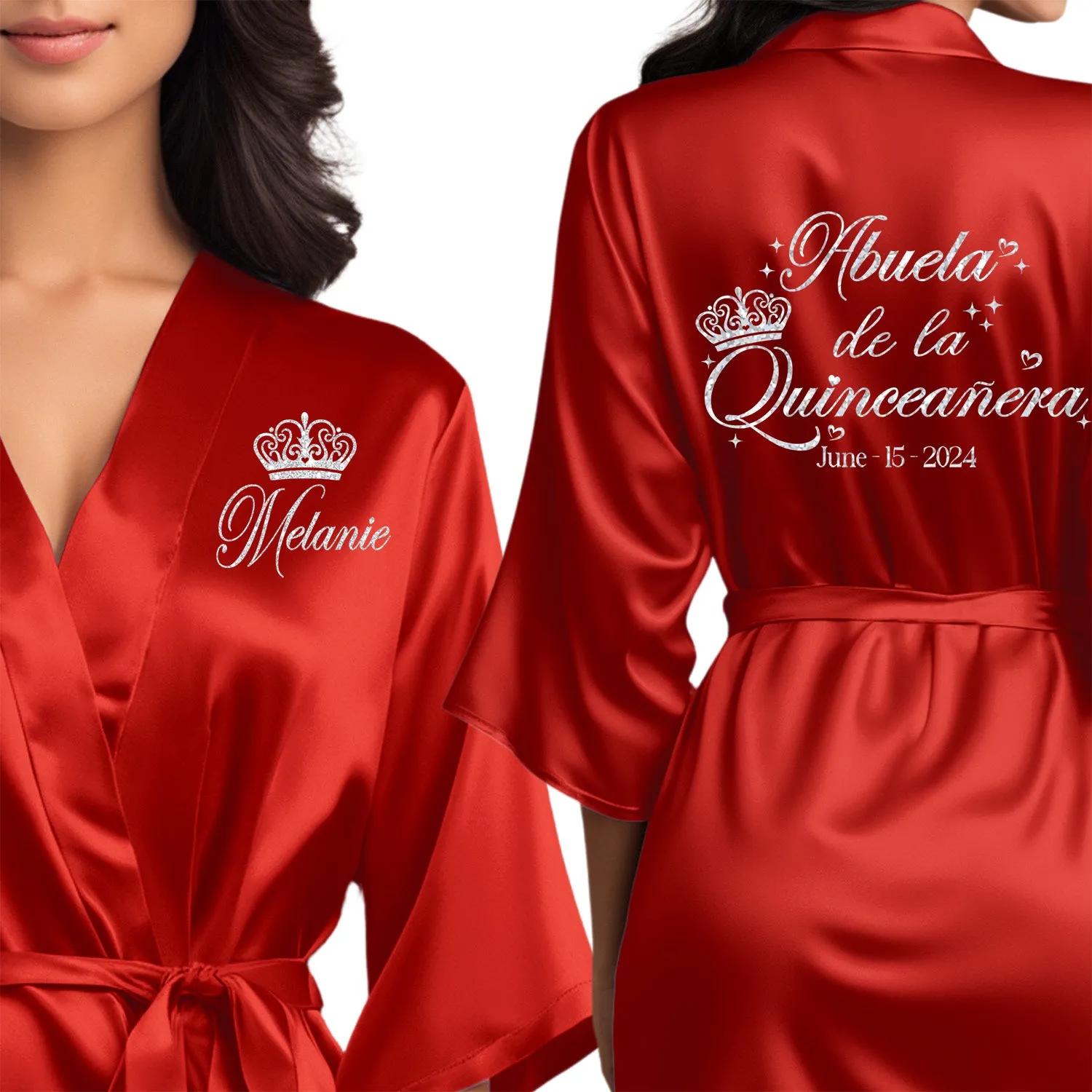 Personalized Red Mis Quince Años Robes
