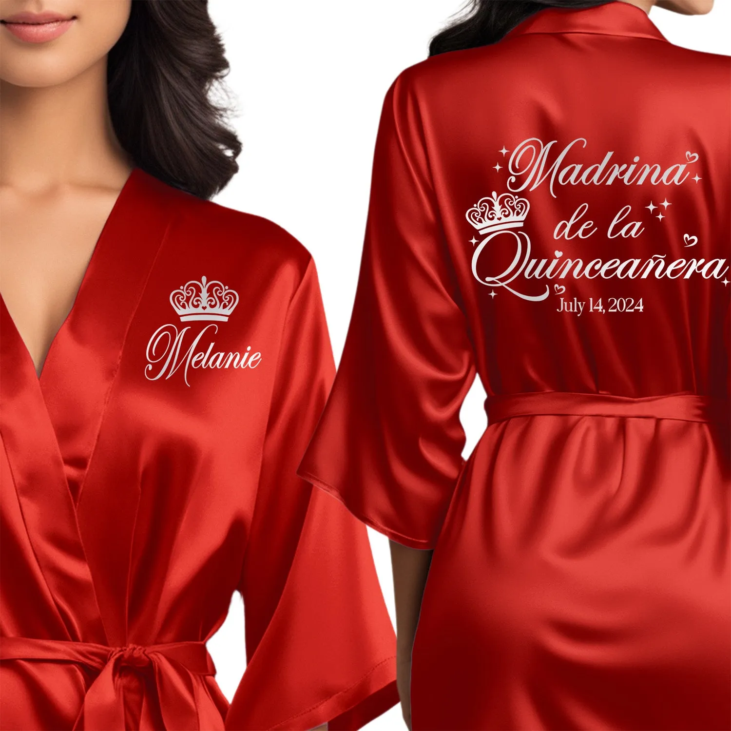 Personalized Red Mis Quince Años Robes