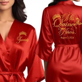 Personalized Red Mis Quince Años Robes