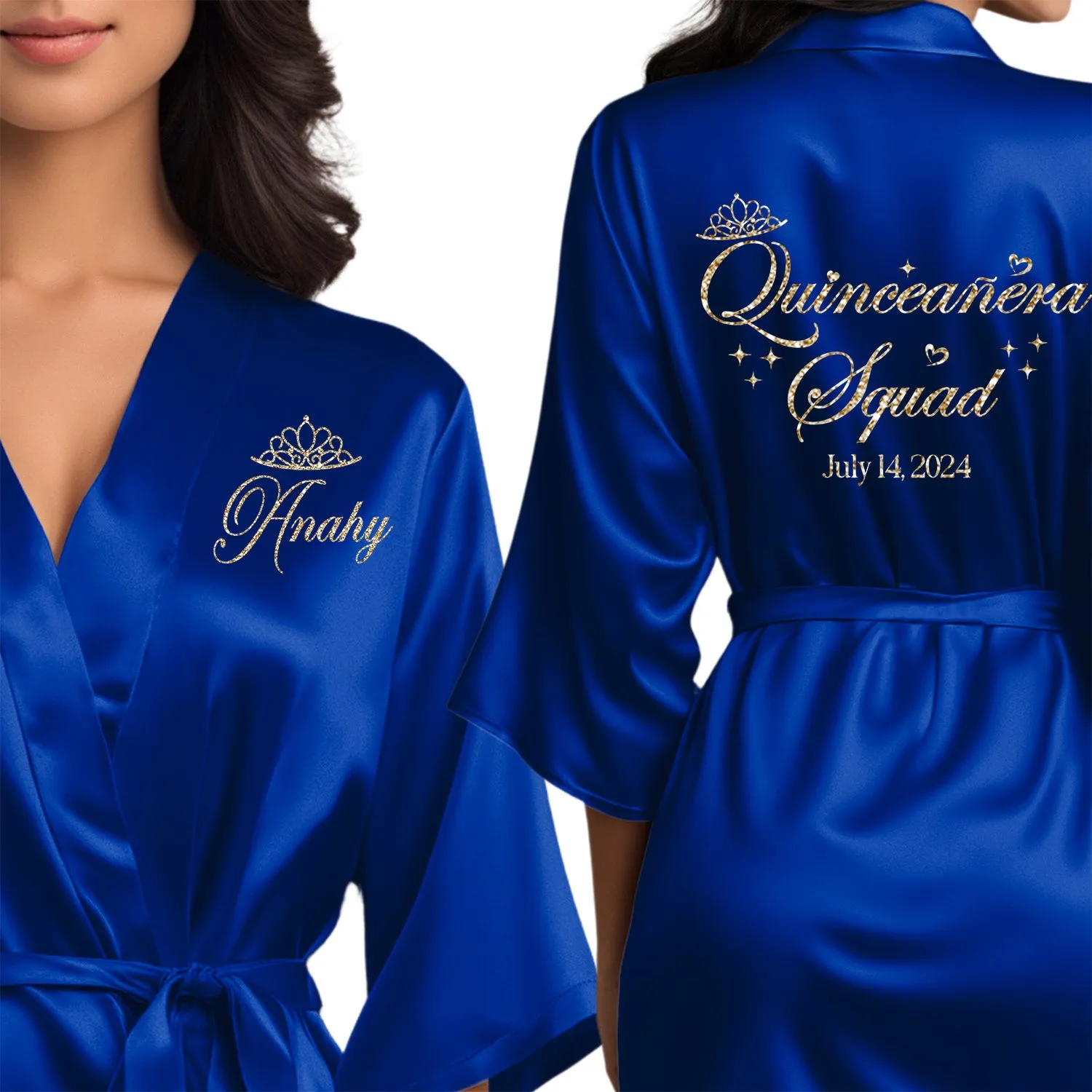 Personalized Royal Blue Mis Quince Años Robes