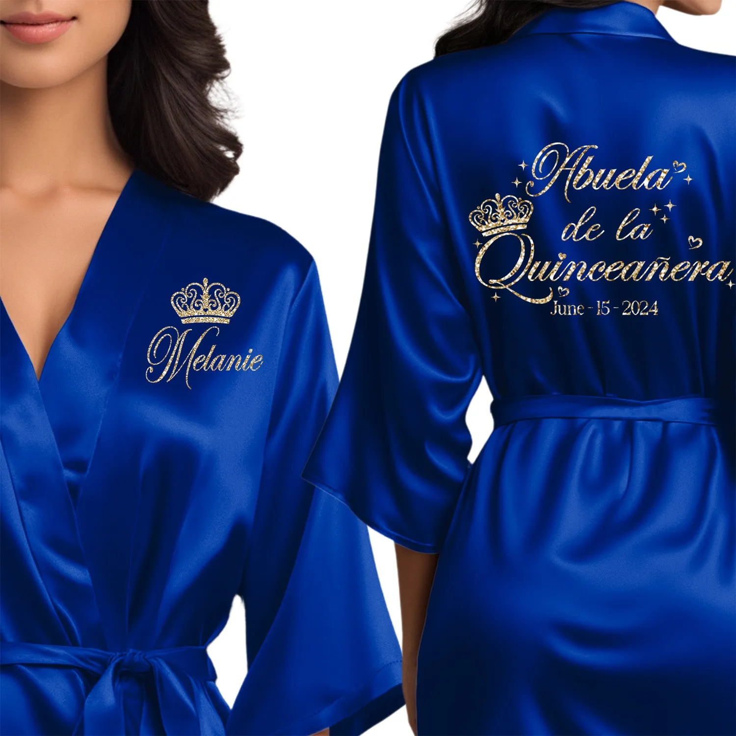 Personalized Royal Blue Mis Quince Años Robes