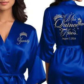 Personalized Royal Blue Mis Quince Años Robes