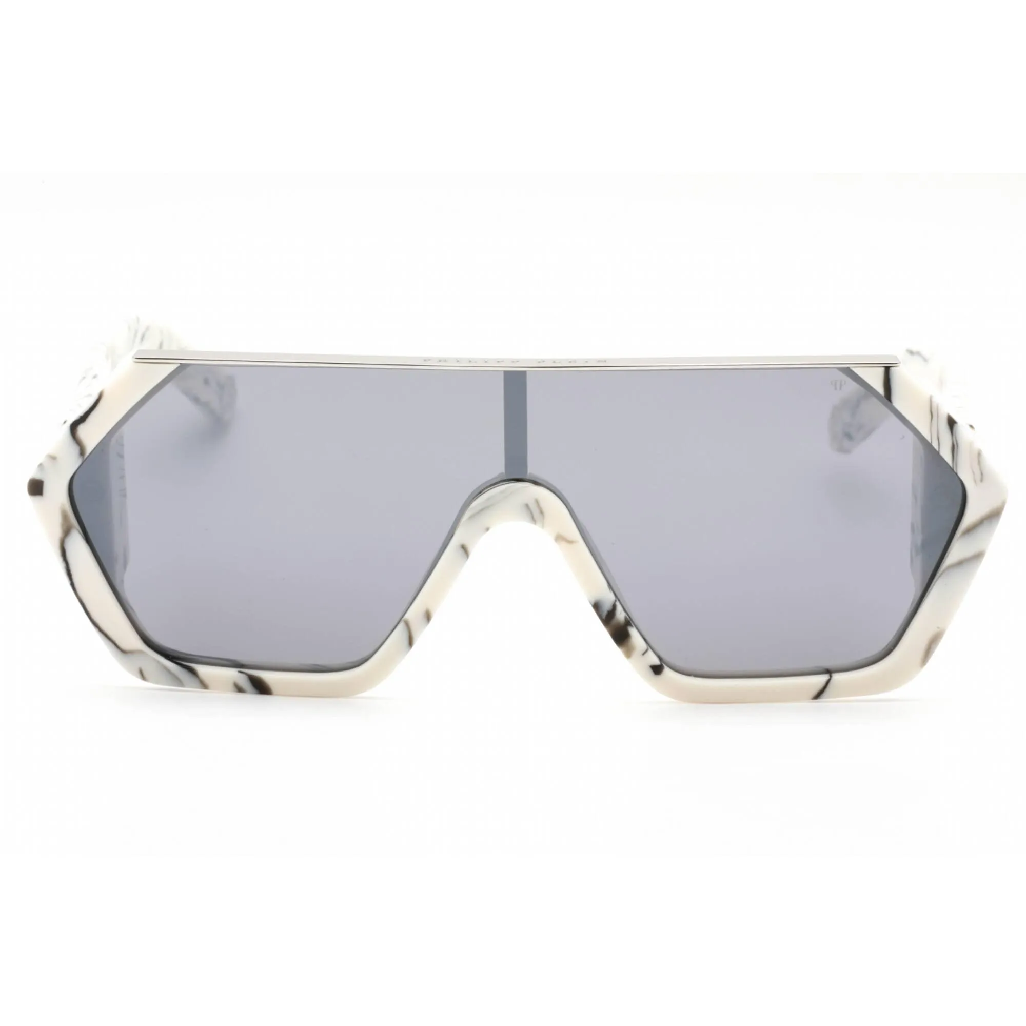 Philipp Plein Men's Sunglasses - Plastic Frame Smoke/Mirror Silver Lens | SPP047 9YLX