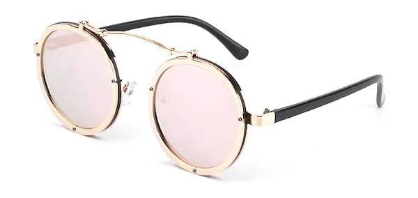 Pink Retro Round Sunglasses for Men - Classy Vintage Style Eyewear
