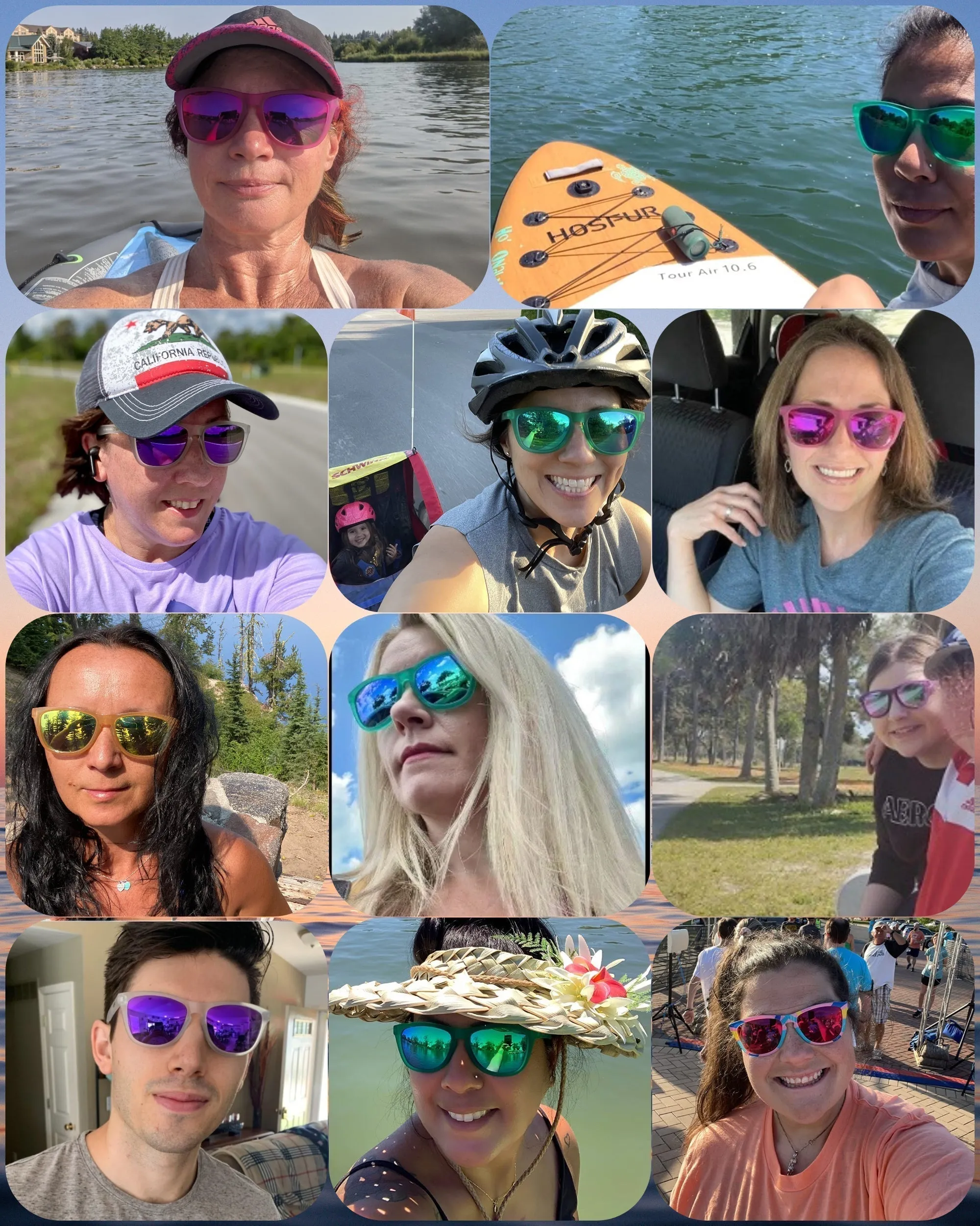 Polarized Sports Sunglasses with Full Mirror Lens YS009-C6