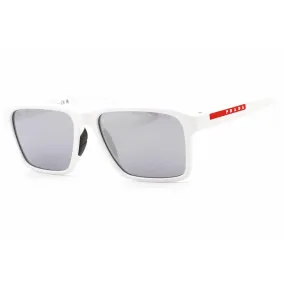 Prada Sport Men's Sunglasses - White Rubber Plastic Rectangular | 0PS 05YS TWK40A