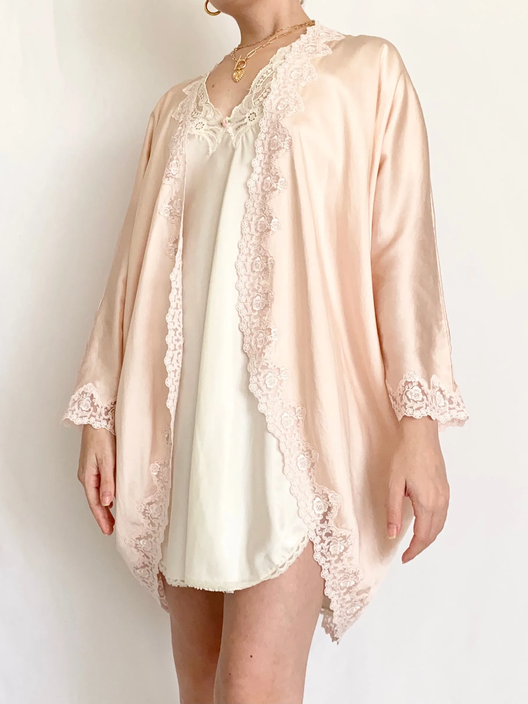 Pure Silk Vintage Victoria's Secret Bed Jacket (S/M)
