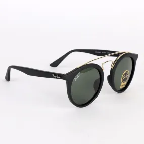 Ray-Ban Round Frame And Gold Metal Black Sunglasses