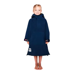 Red Original Change Kids Poncho Half-Zip Long Sleeve - Navy