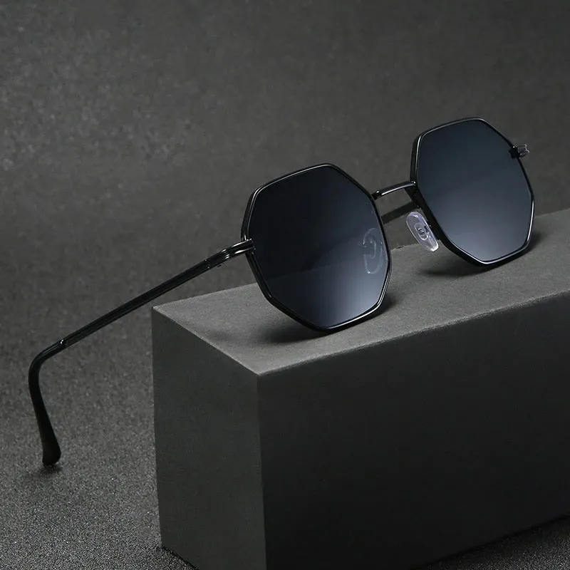 Resin Lenses Polygon Aviator Sunglasses