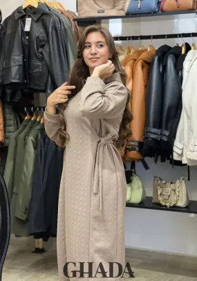 Robe à capuches en beige