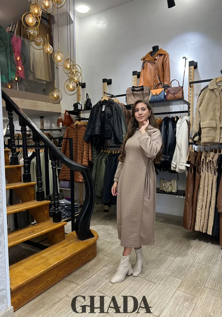 Robe à capuches en beige