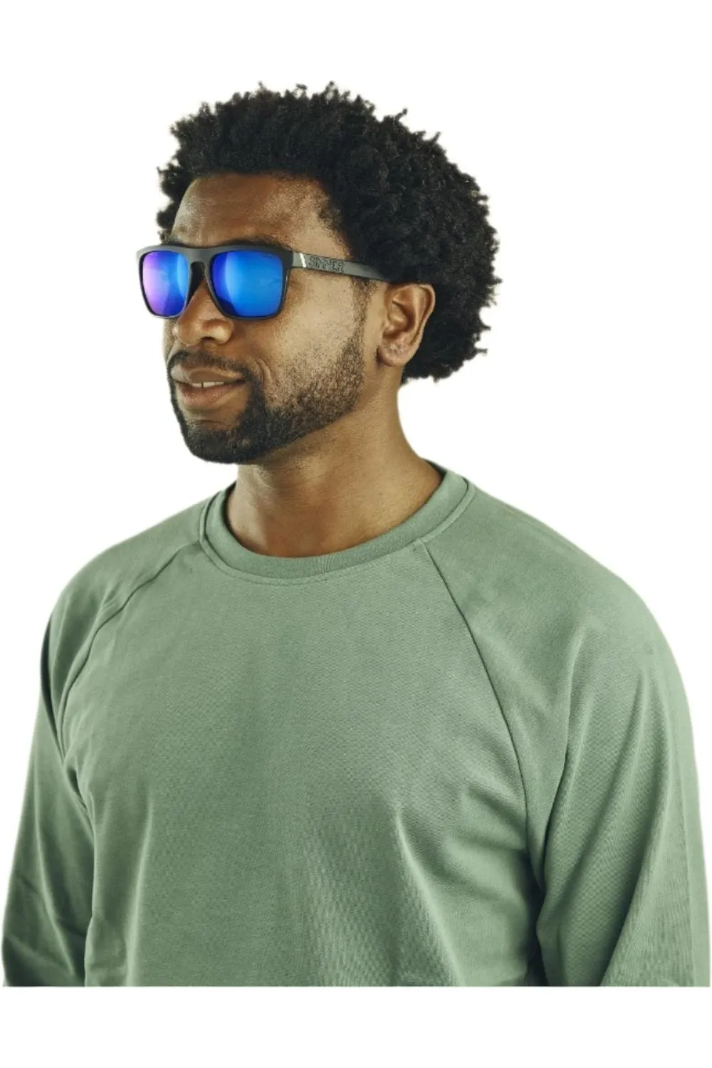Sinner Thunder X Sunglasses Black-Blue Oil