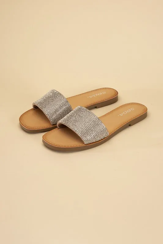 SODA JUSTICE Rhinestone Slides