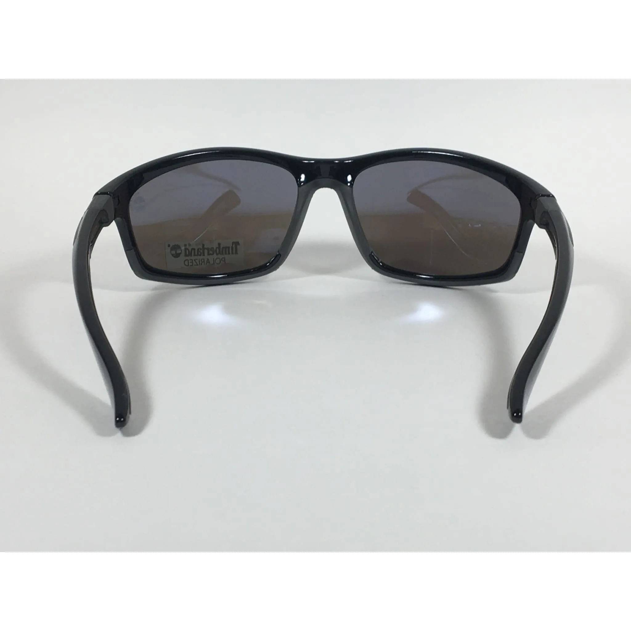 Timberland Polarized Wrap Sunglasses Black Frame Blue Mirror Lens TB7149 6201D