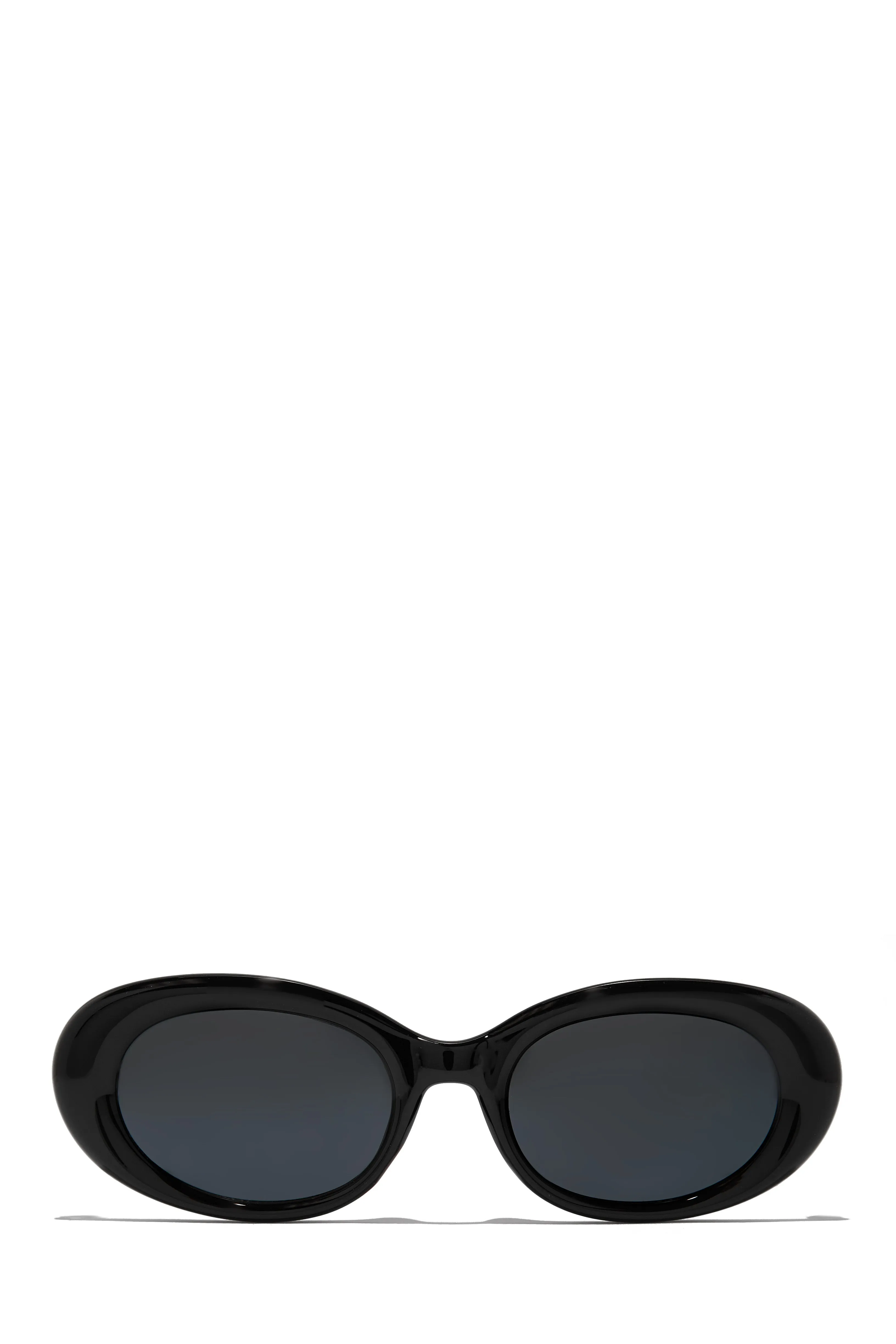 Tube Girl Oval Sunglasses - Clear
