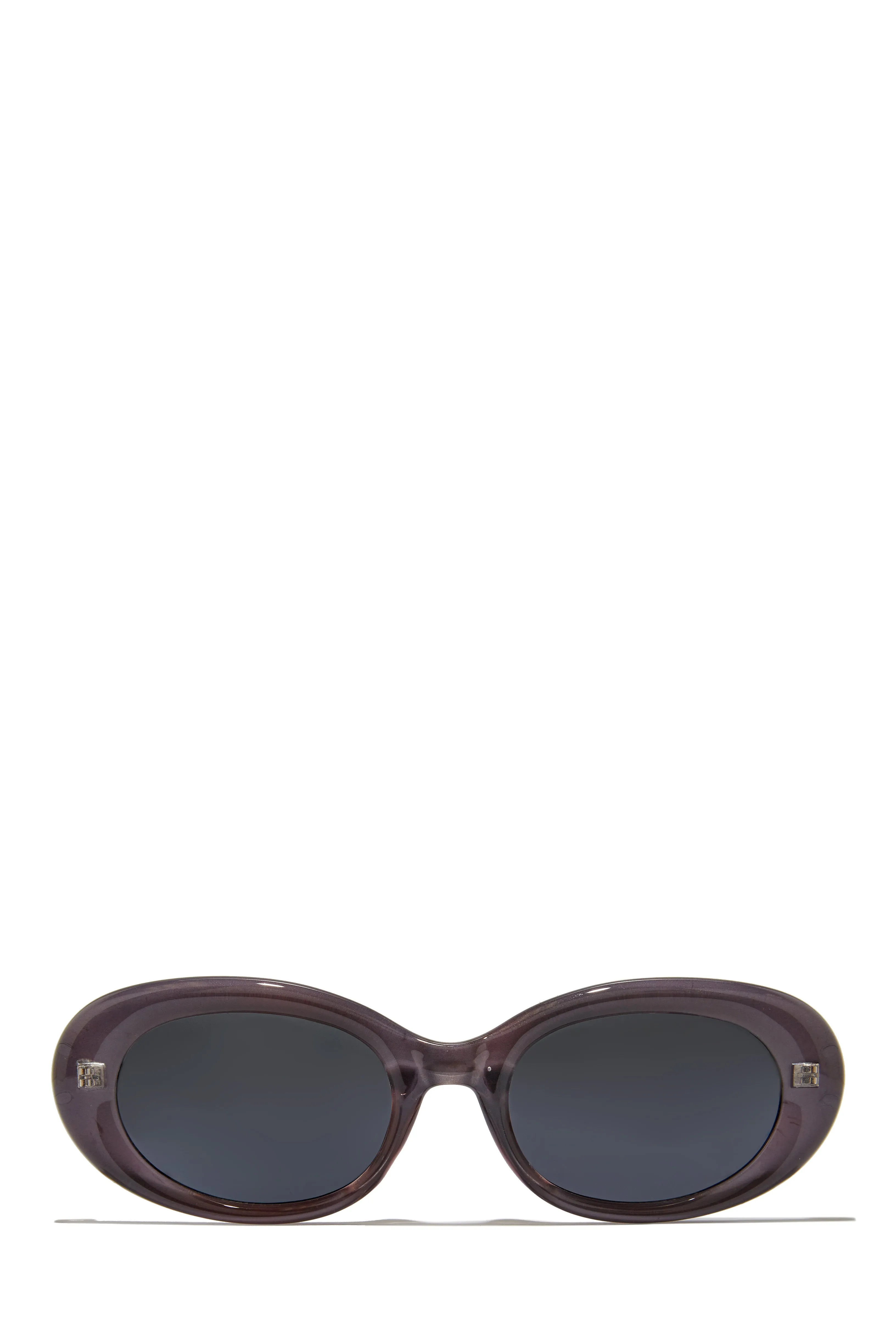 Tube Girl Oval Sunglasses - Clear