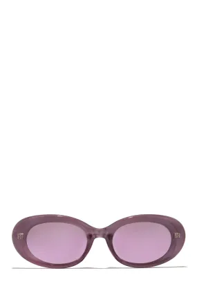Tube Girl Oval Sunglasses - Clear