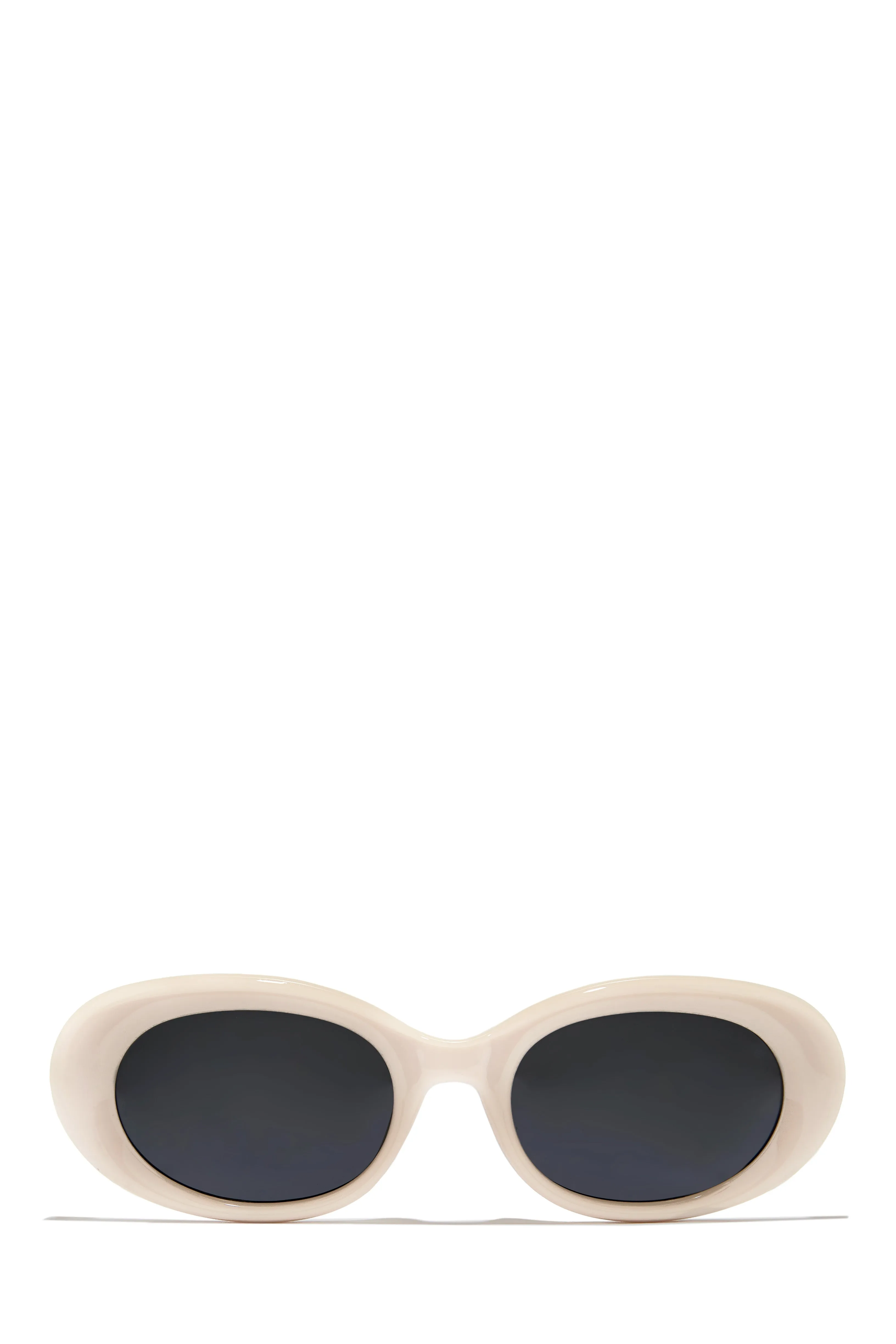 Tube Girl Oval Sunglasses - Clear